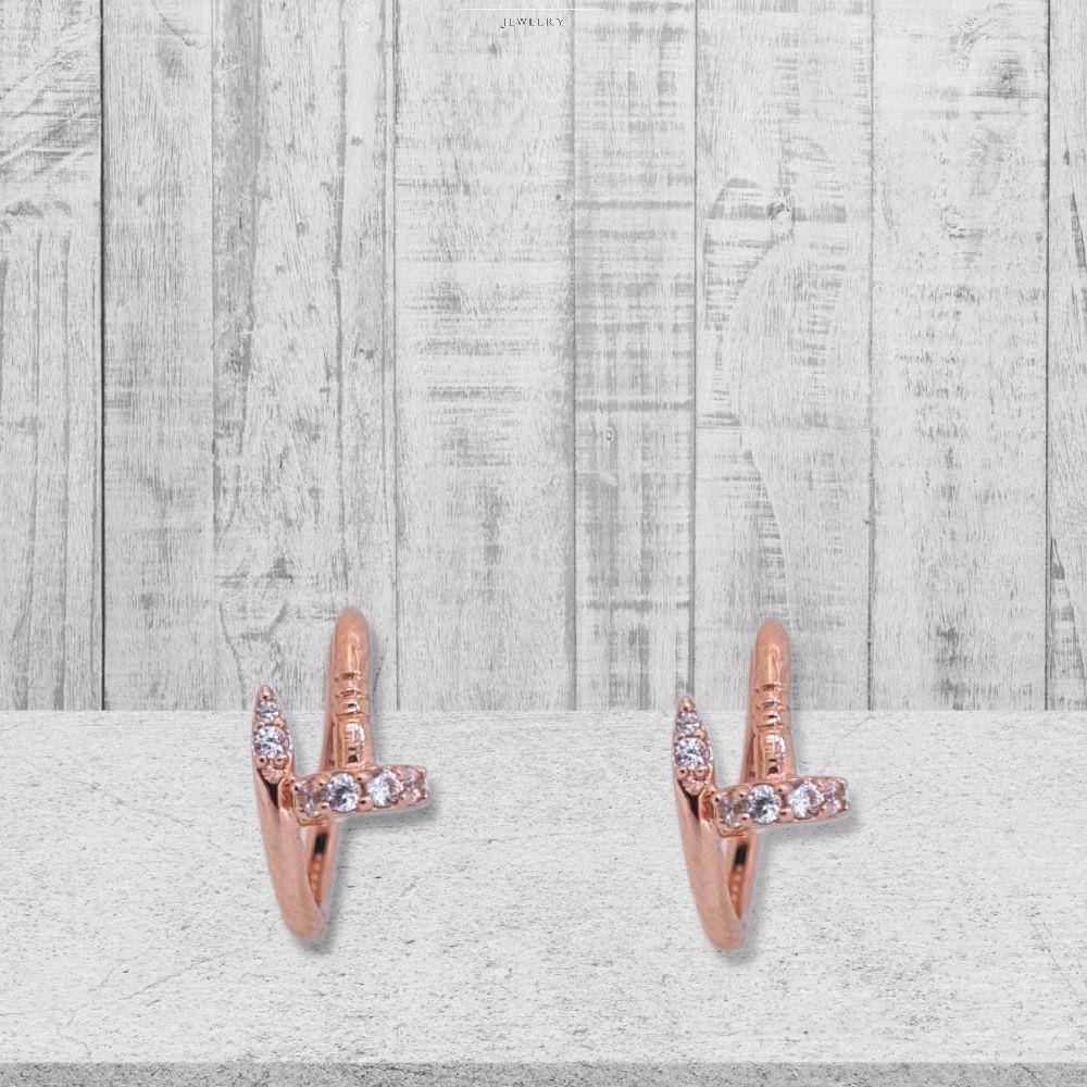 Nail Clip Gold Earings 17K / Anting Emas Klip Paku 17K / Diamond Jewelry / 432AMS157LS