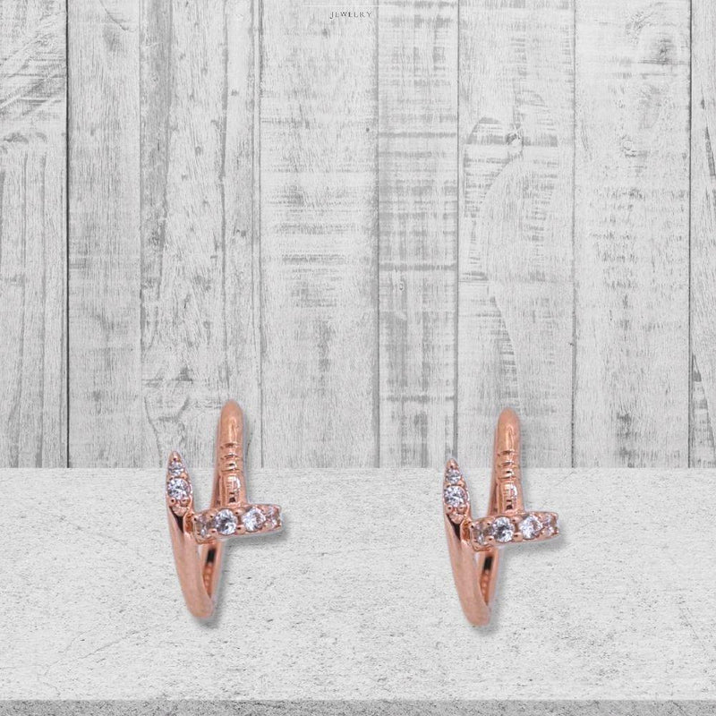 Nail Clip Gold Earings 17K / Anting Emas Klip Paku 17K / Diamond Jewelry / 432AMS157LS