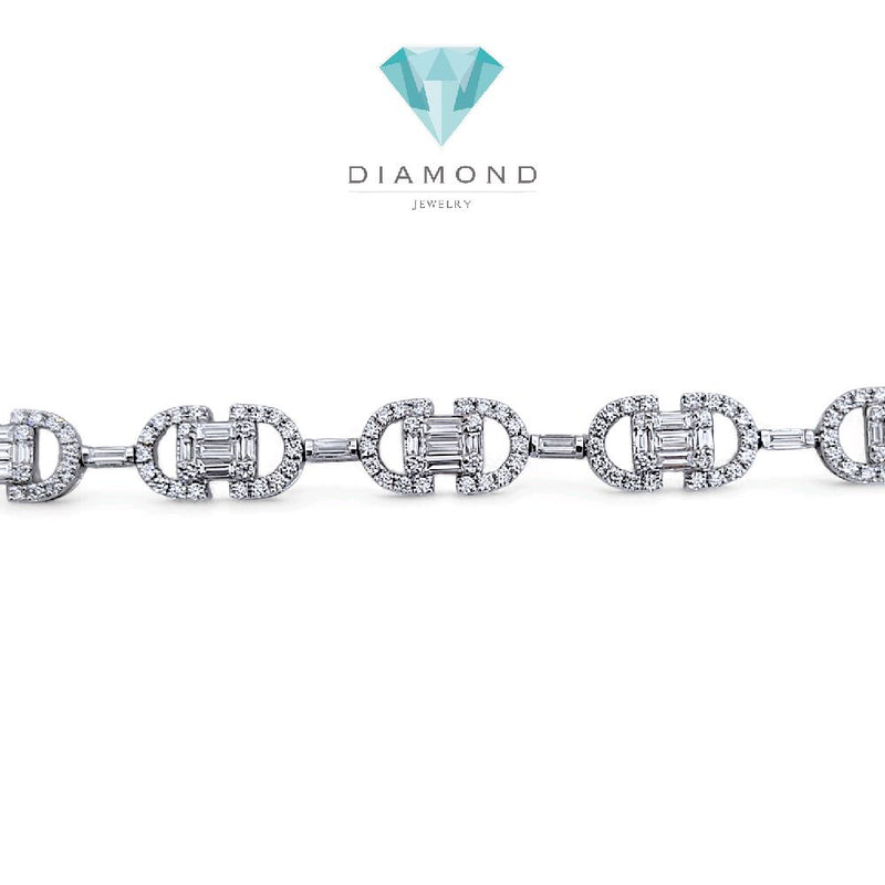 Tennis Double D Diamond Bracelet 18K / Gelang Berlian Tennis Double D 18K / Diamond Jewelry 399GB23100VIONLS-HT