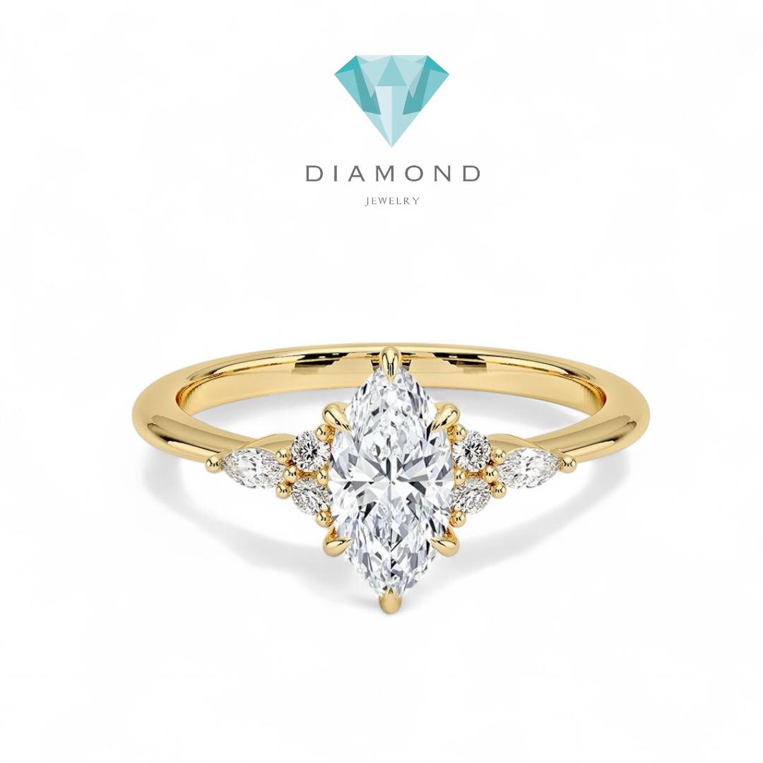 Marquis Diamond Lab Grown 18k -Elsy Diamond Jewelry