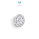 Oval Pendant Diamond 18K / Liontin Diamond Oval 18K / Diamond Jewelry / 2LBGT1240WPLS