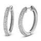 Diamond earring Anting Pave Berlian hoop klip white gold 18K Diamond Jewelry