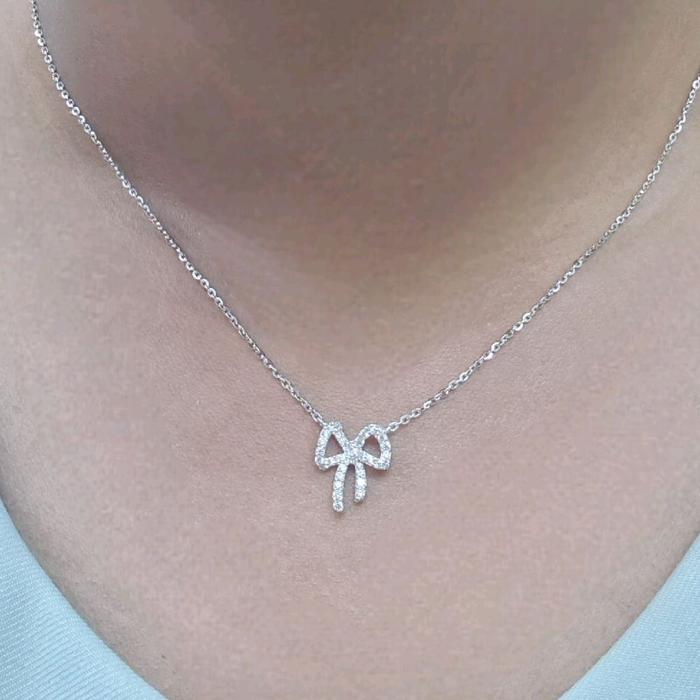 Tape Necklace / Diamond Jewelry 416KMS239LS