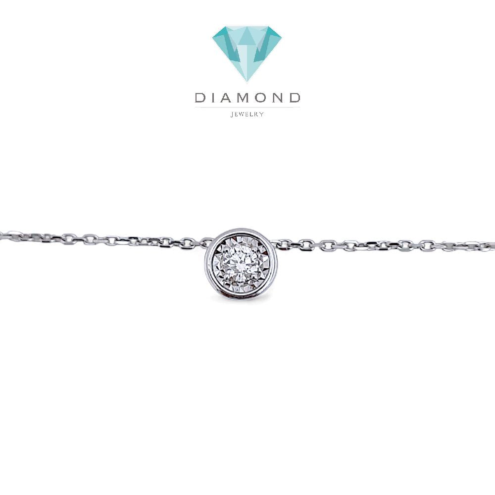 Solitaire Diamond Necklace 18K / Kalung Berlian Solitaire 18K / Diamond Jewelry 121KB44000AB HT