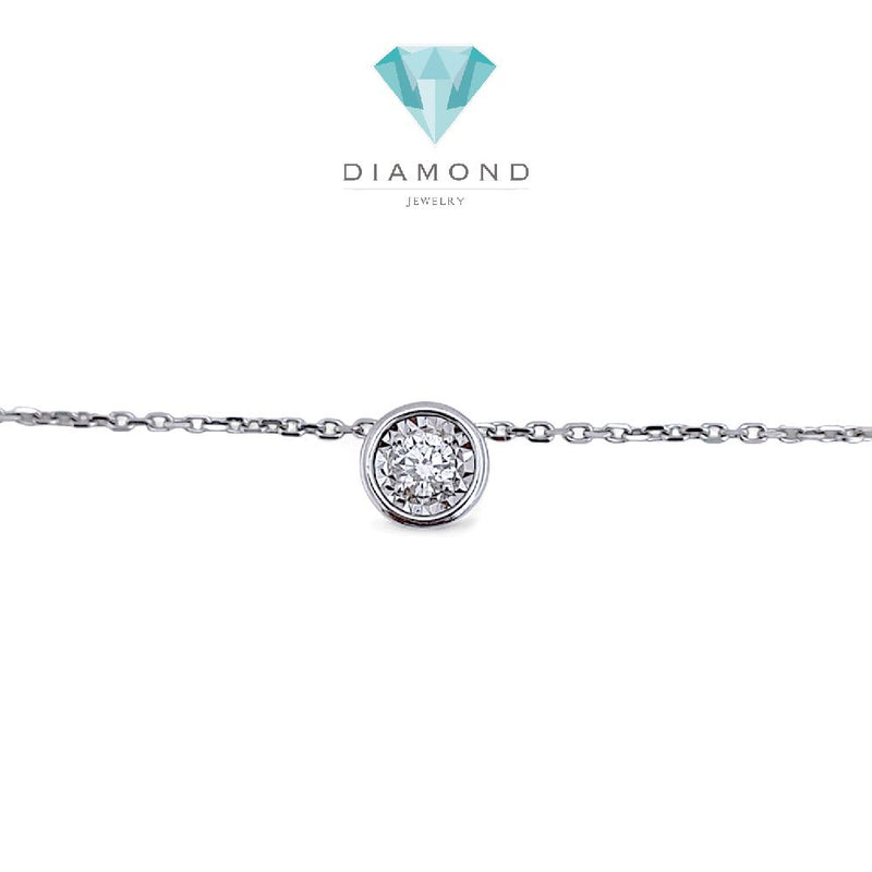 Solitaire Diamond Necklace 18K / Kalung Berlian Solitaire 18K / Diamond Jewelry 121KB44000AB HT