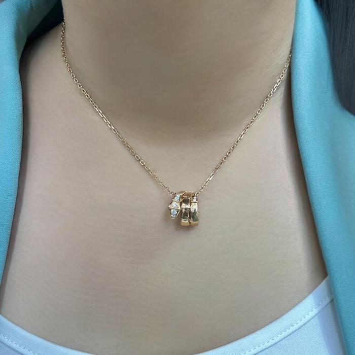Viper Ulo Snake Head Diamond Necklace 18K-Diamond Jewelry-402KBD9000LS-HT