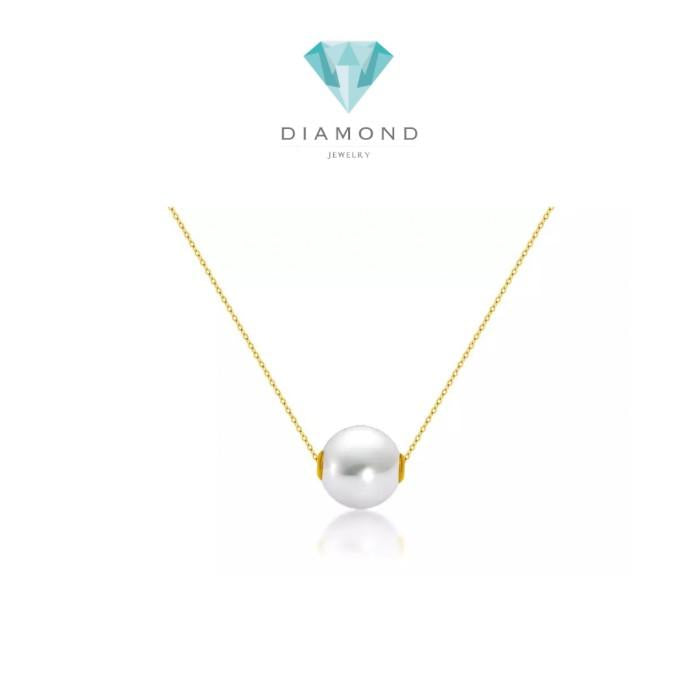 Pearl necklacle with 18 K Gold Diamond Jewelry