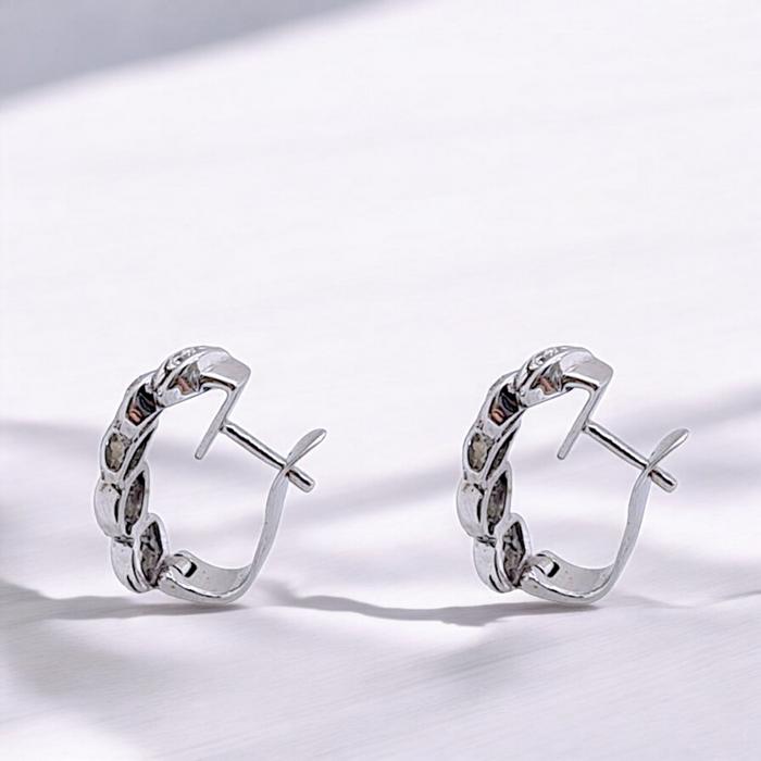 Diamond Hoop Earring 18K / Diamond Jewelry