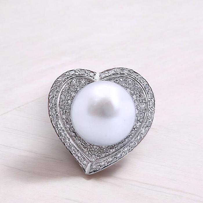 Love Pearl Diamond Ring 18K / Diamond Jewelry