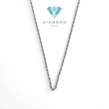 Chain White Gold Necklace 750K / Kalung Rantai Emas Putih 750K / Diamond Jewelry 426KMS086LS-HT