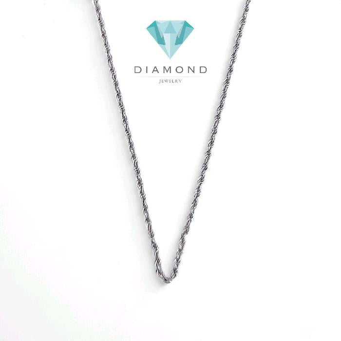 Chain White Gold Necklace 750K / Kalung Rantai Emas Putih 750K / Diamond Jewelry 426KMS086LS-HT