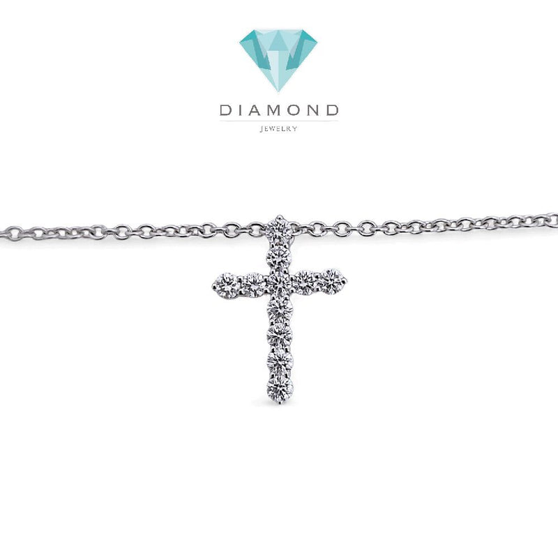 Cross Diamond Necklace 18K / Kalung Salib Berlian 18K / Diamond Jewelry 122KB54000AB HT