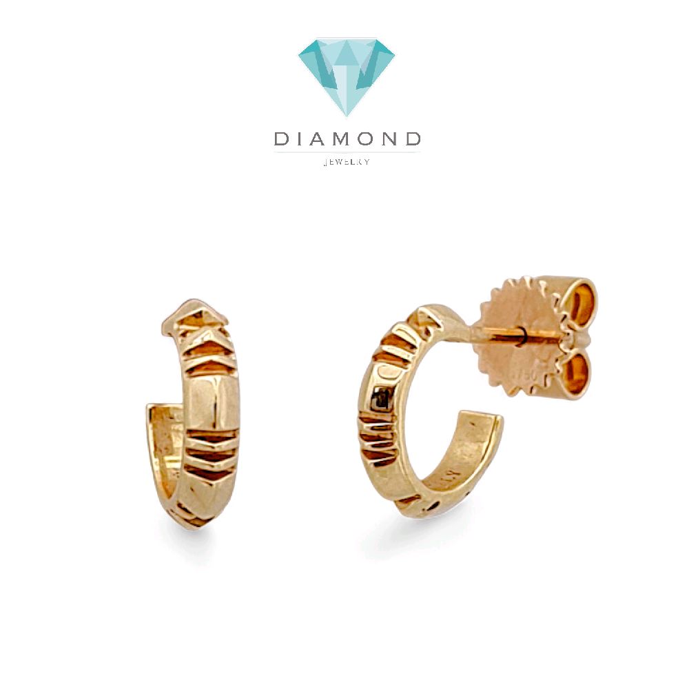 Atlas Hoop Earring 18K / Anting Hoop Atlas 18K / Diamond Jewelry 398ABD231RY - HT