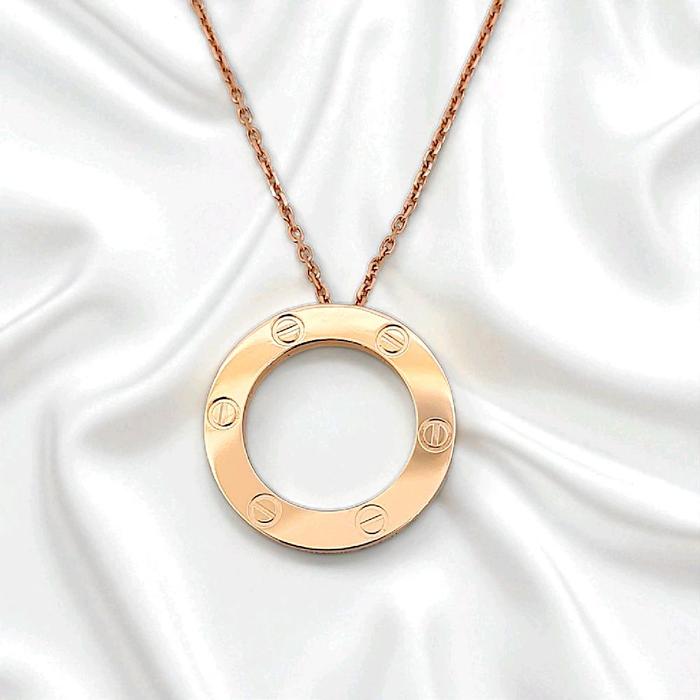 Love Necklace 18K / Diamond Jewelry 400KBD1260RY-HT
