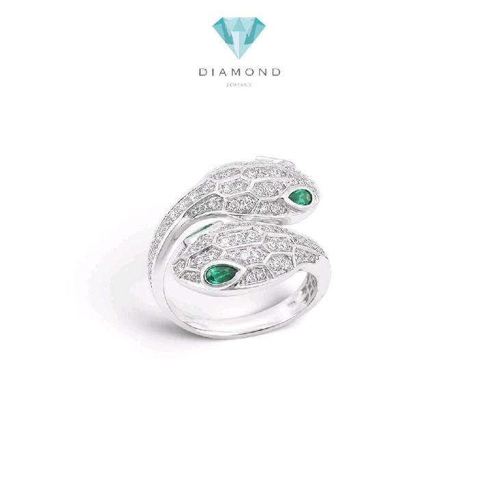 Serpenti With Emerald Diamond Ring 18K / Cincin Serpenti dengan emerald diamond 18K / Diamond Jewelry / GR0050957