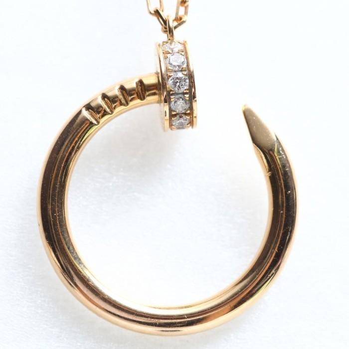 Nail Diamond Pendant Pave Juste 18K Gold -Diamond Jewelry-18KBSM9000RY-HT