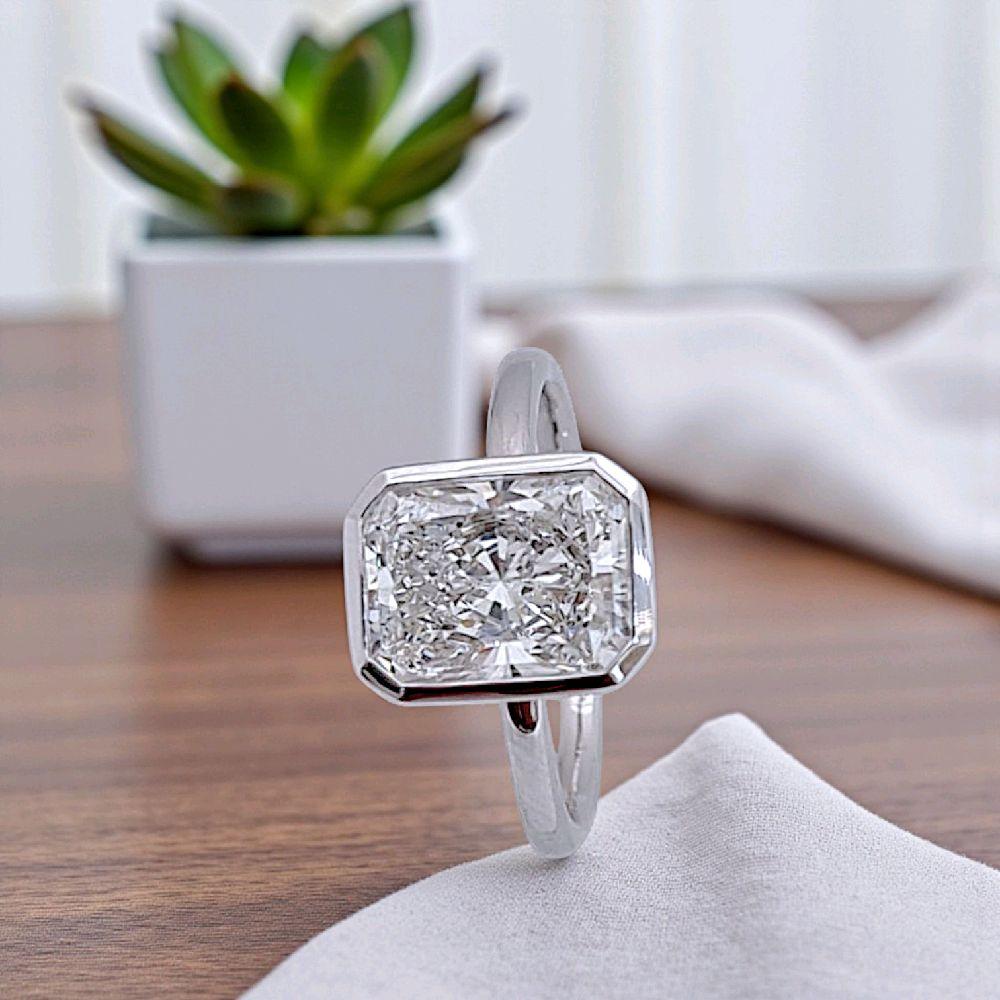 Diamond Lab Grown Cushion Ring 14K / Cincin Berlian Cushion 14K / Diamond Jewelry 355CBLGG1000LS HT