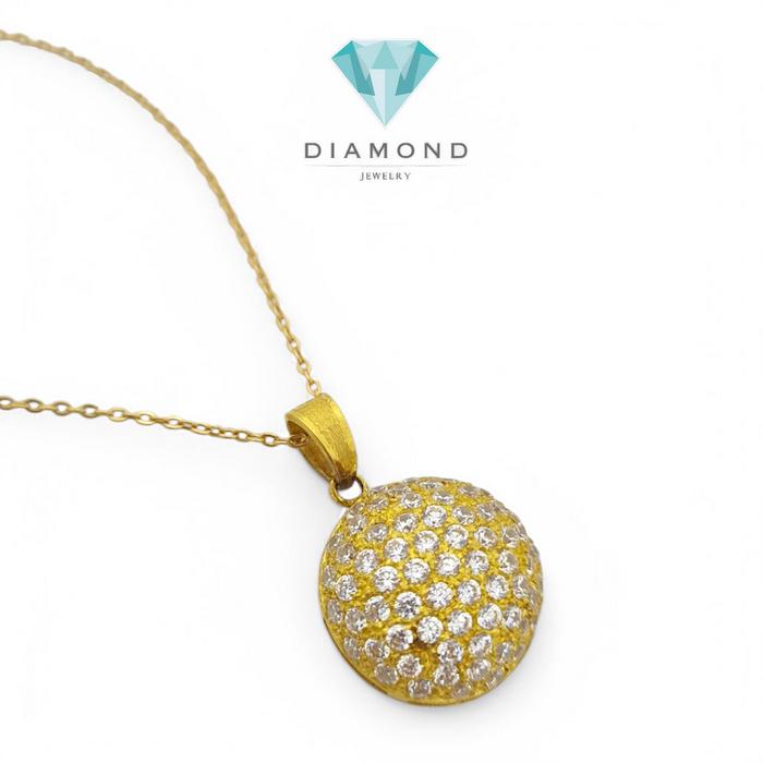 Liontin Mas Sirkon Model Bola 23K-Diamond Jewelry