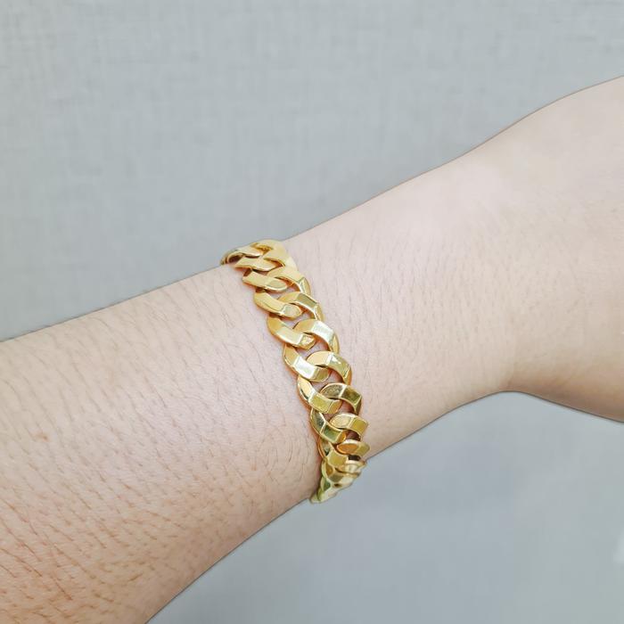 Gelang Sisik Naga Mas 700K-Diamond Jewelry-73GMS11WP-HT