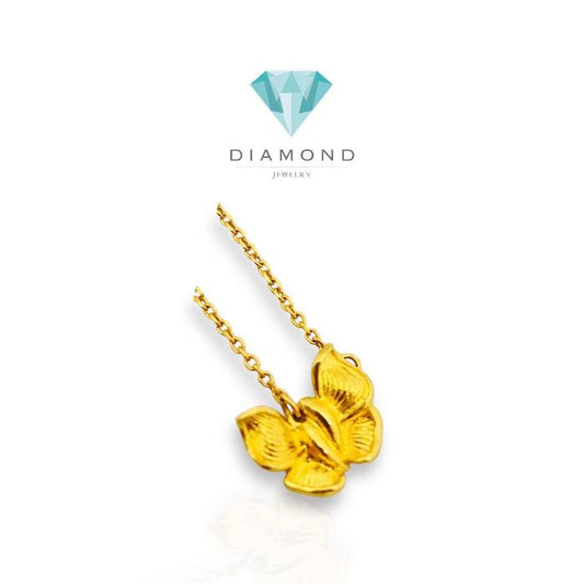 Kalung emas kupu kupu 24K/ gold necklace butterfly/ kalung emas asli kupu -24 k