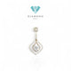 Diamond duo Heart pendant/ kalung berlian dup heart 18k-Diamond Jewelry