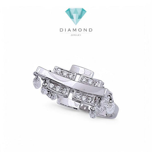 Vintage Diamond Ring rose cut abstract - CIncin berlian rose abstract/ Ring Diamond 18K / Diamond Jewelry