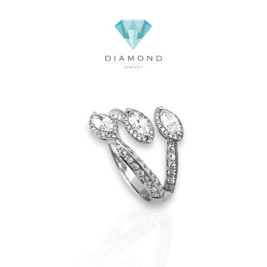 Cincin Berlian 3 oval 18K