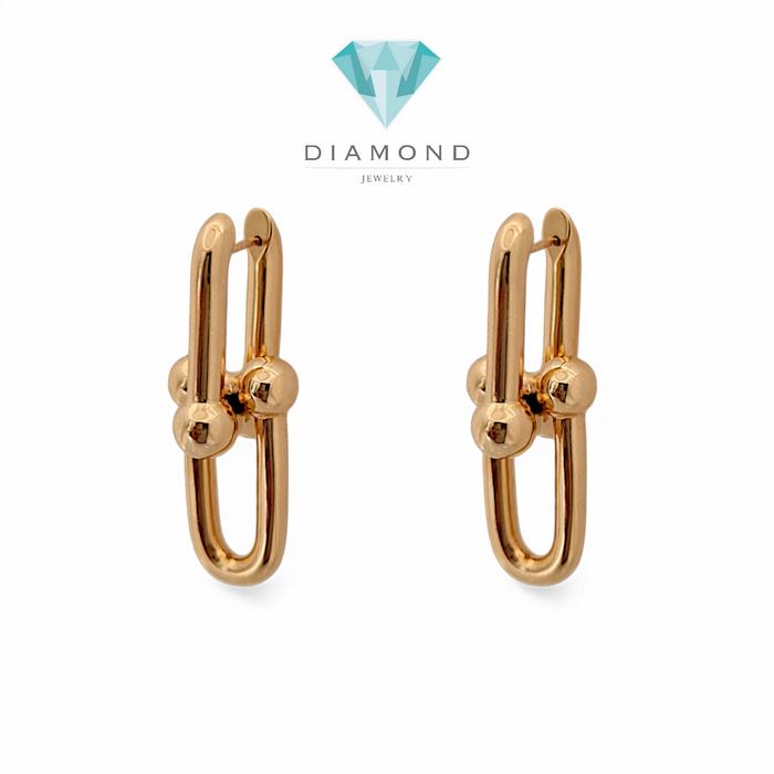 Hardware Gold  Earrings 18K / Diamond Jewelry-392ABD1290RY