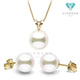 Pearl of Akoya Kalung dan Anting 18K Gold Diamond Jewelry-1AKOYA8-10MMLS/1SEAPEARL13-18MMLS-HT