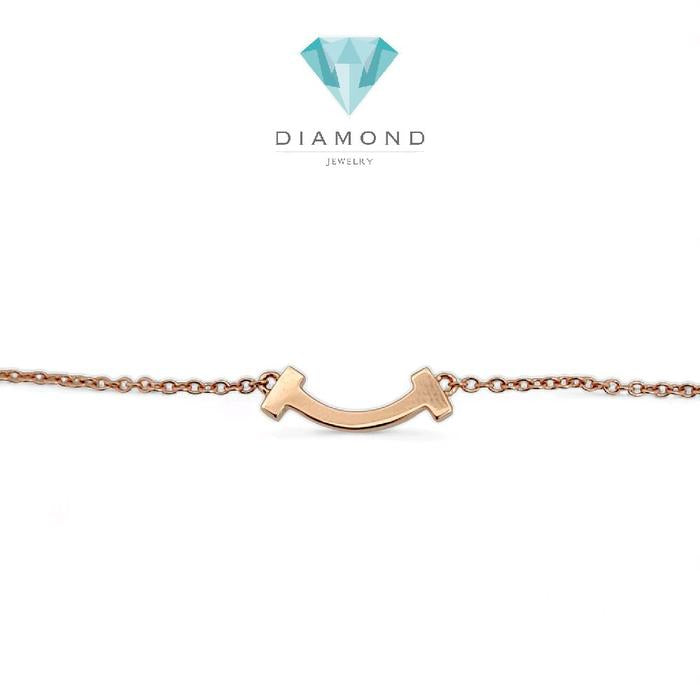 Small Smile Necklace 18K / Diamond Jewelry 394KBD266RY