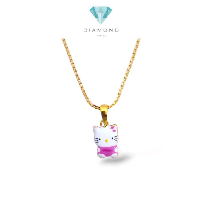 Hello Kitty Gold Pendant 18K / Liontin Emas Hello Kitty 18K / Diamond Jewelry / 270LMSWP1