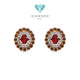Anting Batu sapphire citrine diamond.OVAL Berlian 18K-Diamond Jewelry