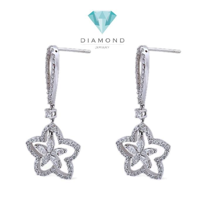 Anting Diamond Star Earring 18k -Diamond Jewelry