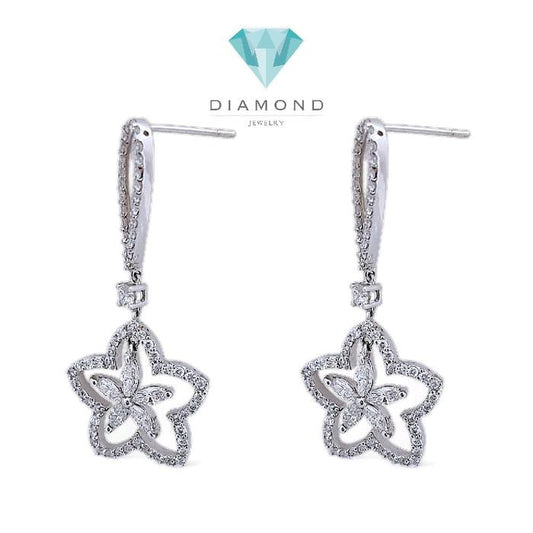 Anting Diamond Star Earring 18k -Diamond Jewelry