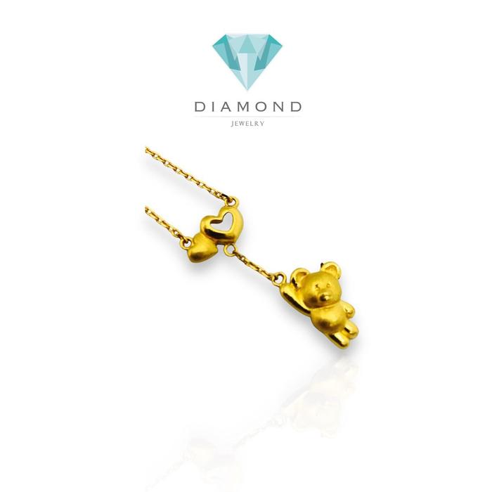 Kalung emas winnie bear/pure gold necklace/kalung emas murni winni bear- 24K Diamond Jewelry