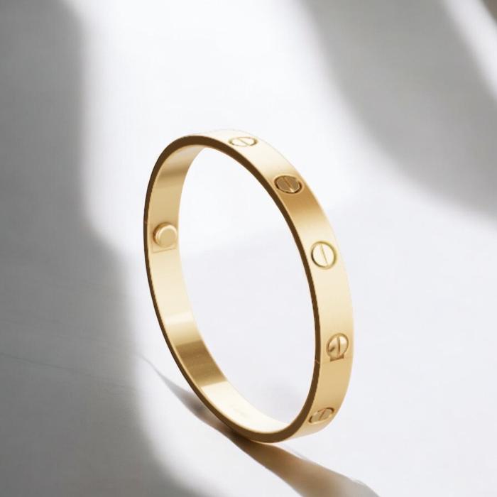 Love Bracelet Brushed Full 18k gold / Diamond Jewelry