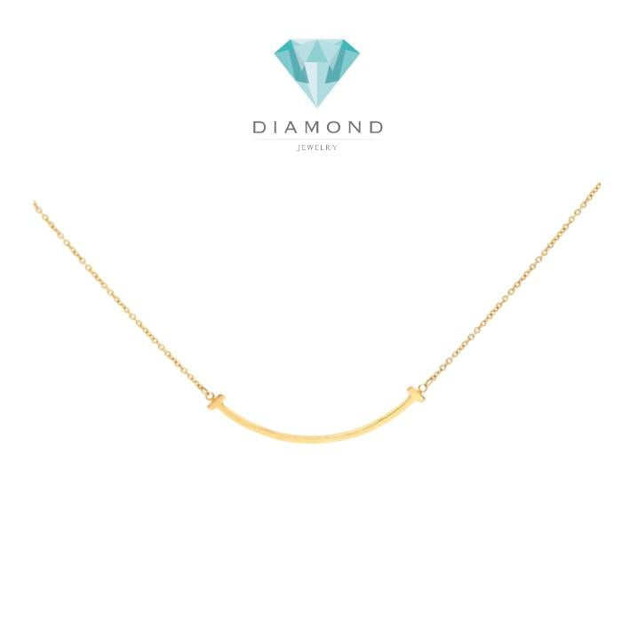 Smile Necklace Medium 18K White/Rose Gold Diamond Jewelry-97KMSSM267RY-HT