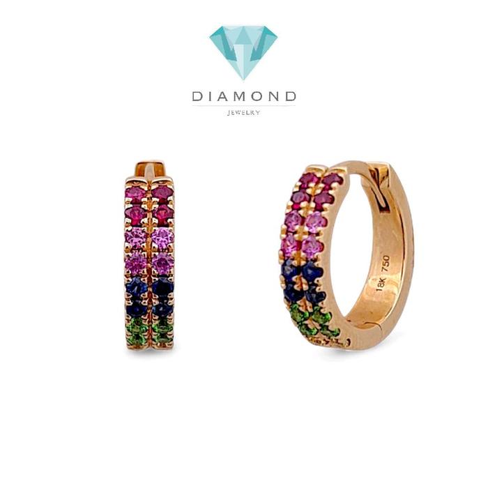 Rainbow Diamond Earring 18K / Anting Berlian Pelangi 18K / Diamond Jewelry 57BAAB43000LS-HT