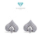 Diamond Spade Heart Earring 18K-Diamond Jewelry-19ABGT64350WP-HT