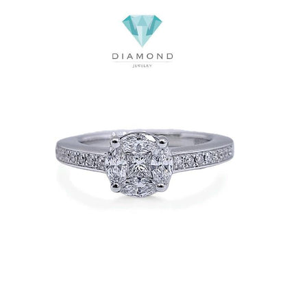 Esperansa Diamond Ring 18K / Cincin Berlian Esperansa 18K / Diamond Jewelry 377CB1030ANANLS-HT