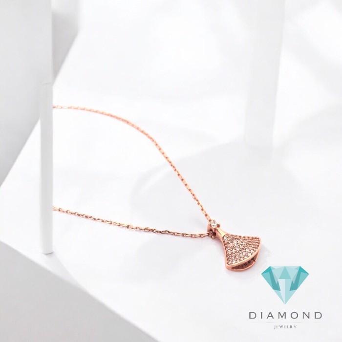 Kalung Emas Diva Bolak Balik 750K-Diamond Jewelry-395KMS522LS-HT