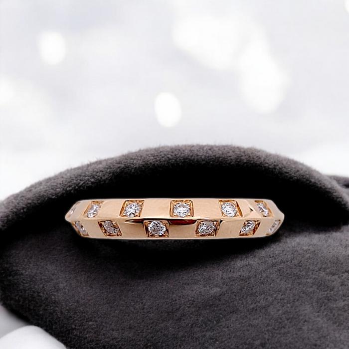Le Damier Diamond  Ring 18K /Cincin Berlian Damier 18K / Diamond Jewelry-363CBD10000RY-HT