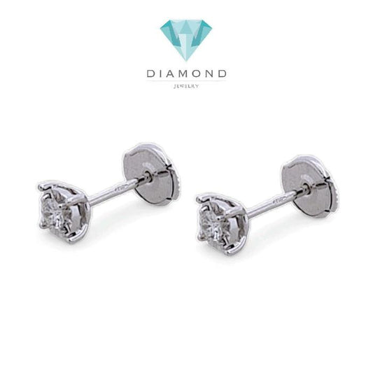 Solitaire Diamond Earring 18K / Anting Berlian Solitaire / Diamond Jewelry 69AB200LSWP-HT