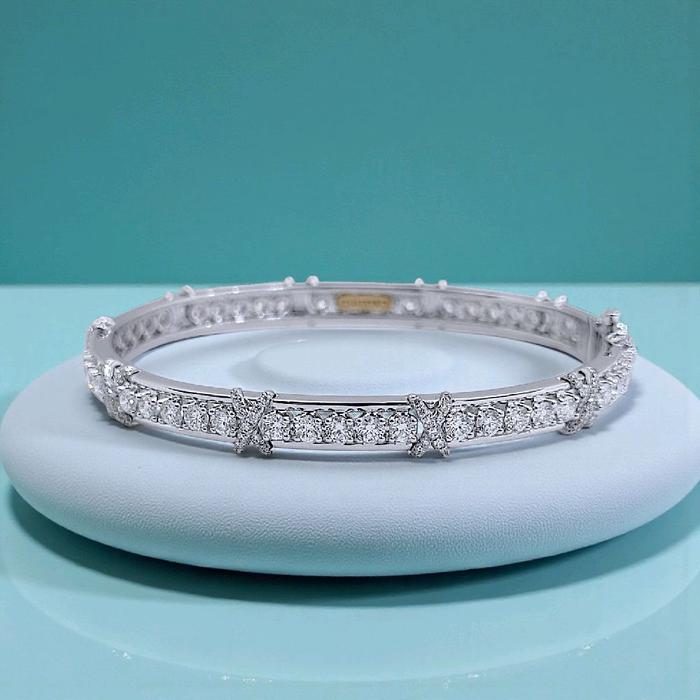 Cross Diamond Bracelet 18K / Gelang Berlian Silang 18K / Diamond Jewelry 26GBD8320RB - HT