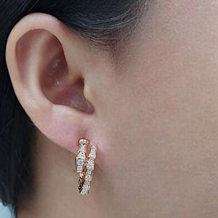 Ulo Serpenti Full Diamond Earring 18K / Diamond Jewelry