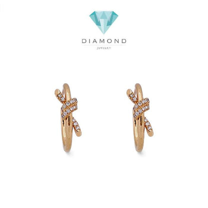 Knot Diamond Earring 18K / Anting Knot Berliam 18K / Diamond Jewelry 388ABD7000RY