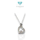 Kalung Berlian Love rainbow 18k- kalung berlian hati pelangi-Diamond Jewelry