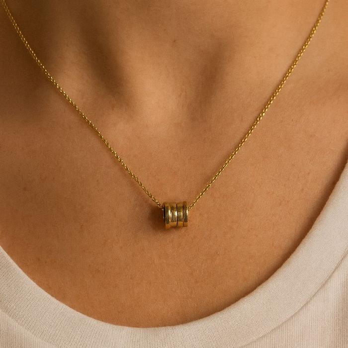 Gold Necklace Round zero 18K / Kalung bulat zero roda  / Diamond Jewelry 409KBD674RY-HT
