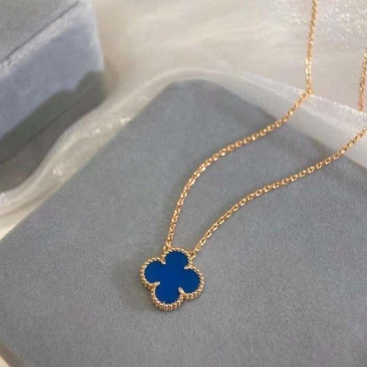 Clover lapis lazuli blue alhambra vc vintage 18k gold-Diamond Jewelry