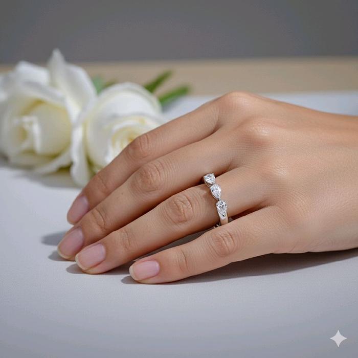Listring Pear Diamond Ring 18K / Cincin Listring Pear Berlian 18K / Diamond Jewelry 375CB1575ANANLS HT